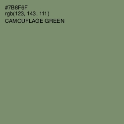 #7B8F6F - Camouflage Green Color Image